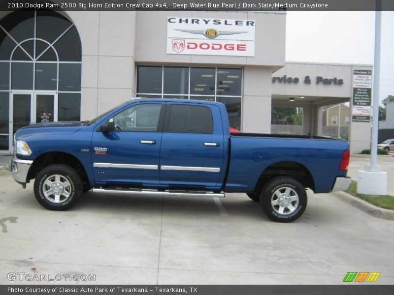 Deep Water Blue Pearl / Dark Slate/Medium Graystone 2010 Dodge Ram 2500 Big Horn Edition Crew Cab 4x4