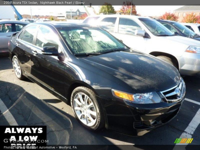 Nighthawk Black Pearl / Ebony 2008 Acura TSX Sedan