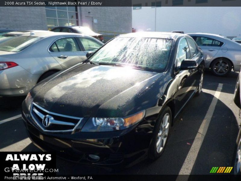 Nighthawk Black Pearl / Ebony 2008 Acura TSX Sedan