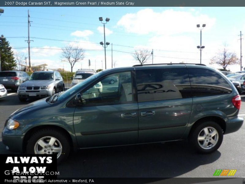 Magnesium Green Pearl / Medium Slate Gray 2007 Dodge Caravan SXT