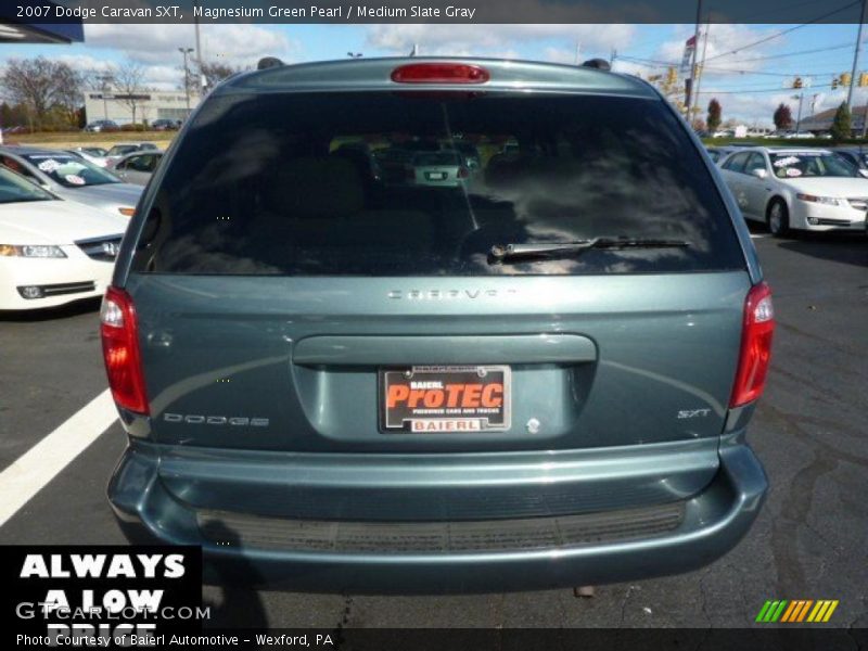 Magnesium Green Pearl / Medium Slate Gray 2007 Dodge Caravan SXT