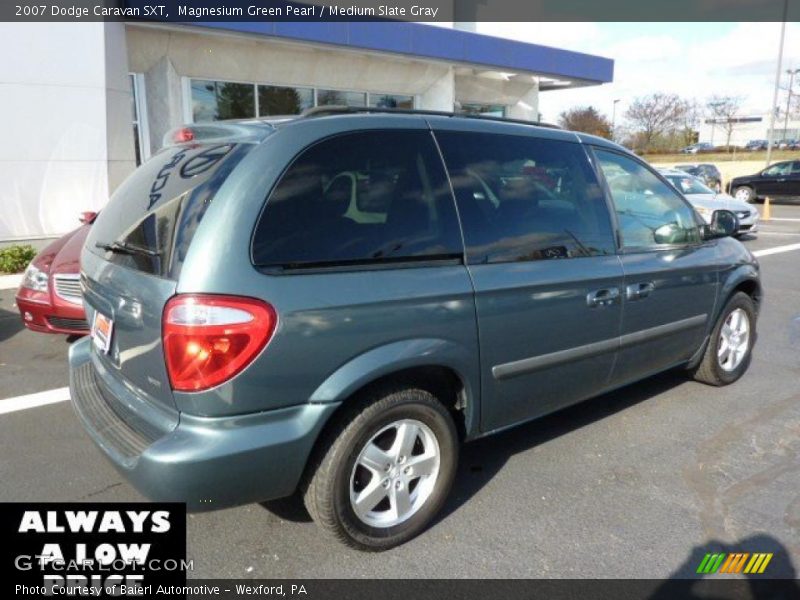 Magnesium Green Pearl / Medium Slate Gray 2007 Dodge Caravan SXT