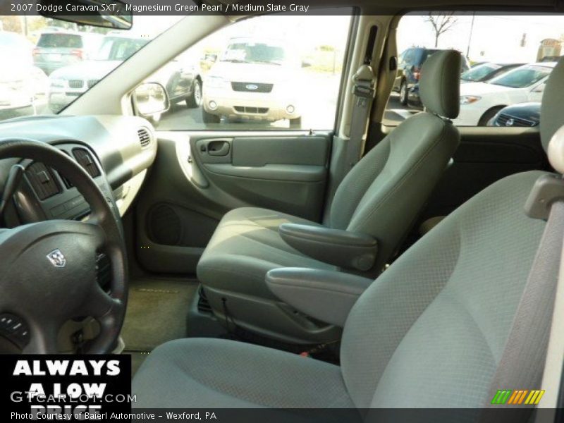 Magnesium Green Pearl / Medium Slate Gray 2007 Dodge Caravan SXT