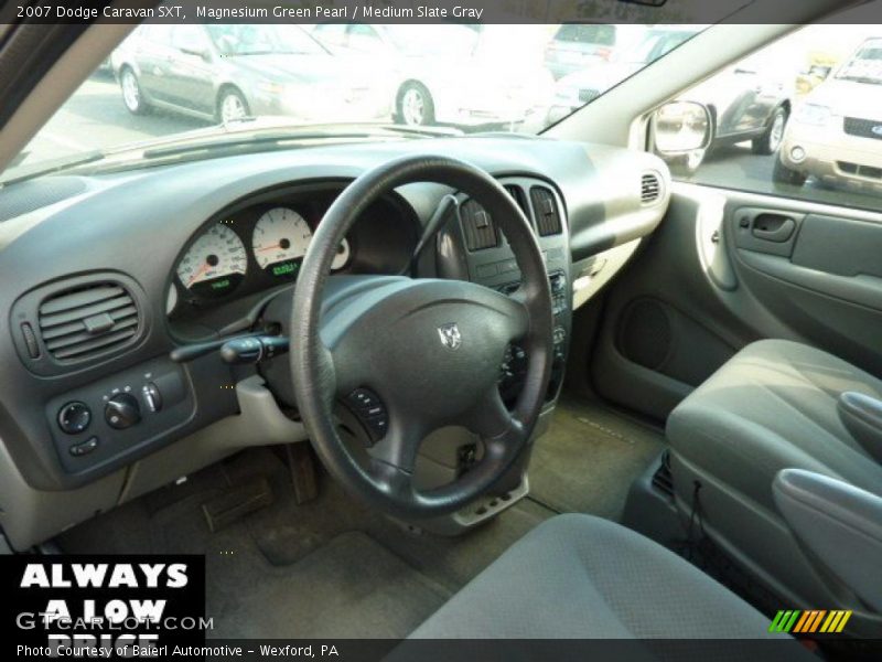 Magnesium Green Pearl / Medium Slate Gray 2007 Dodge Caravan SXT