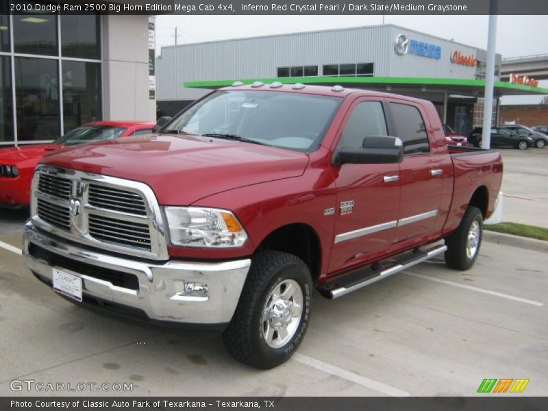 Inferno Red Crystal Pearl / Dark Slate/Medium Graystone 2010 Dodge Ram 2500 Big Horn Edition Mega Cab 4x4