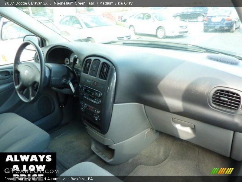 Magnesium Green Pearl / Medium Slate Gray 2007 Dodge Caravan SXT