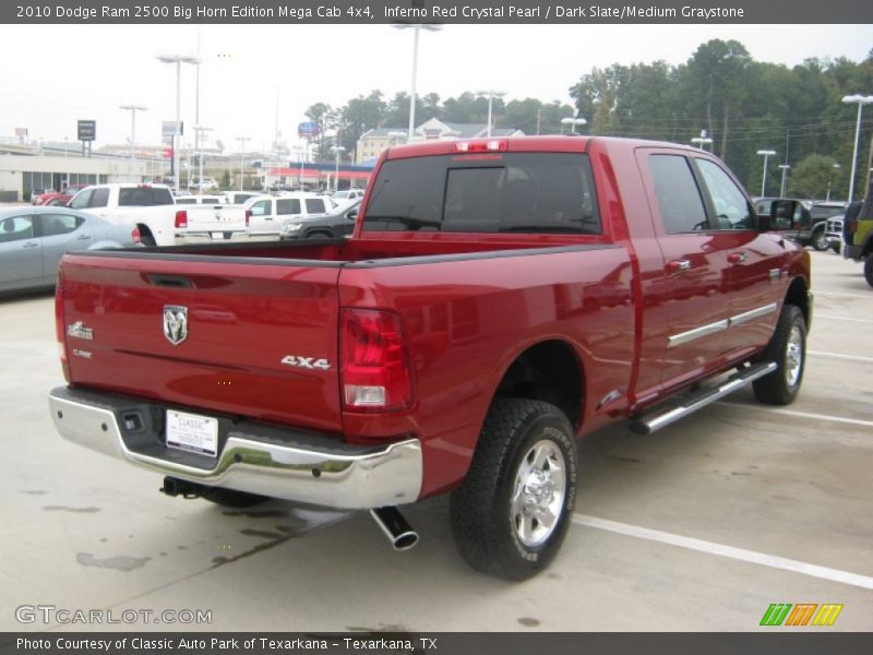 Inferno Red Crystal Pearl / Dark Slate/Medium Graystone 2010 Dodge Ram 2500 Big Horn Edition Mega Cab 4x4