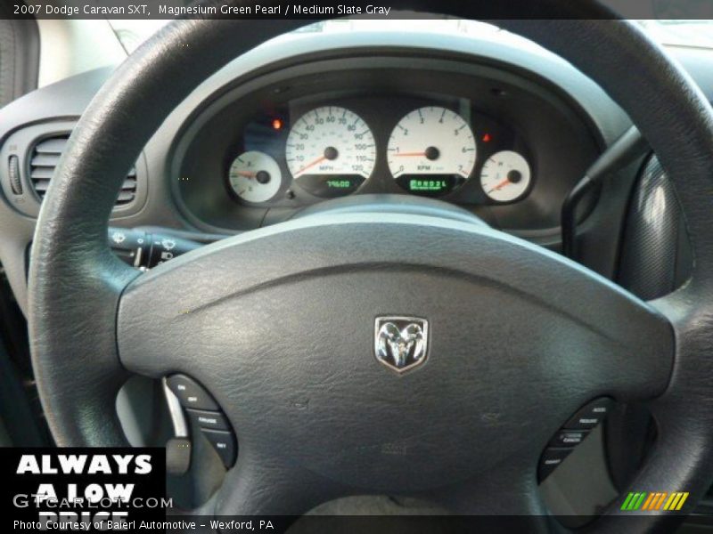 Magnesium Green Pearl / Medium Slate Gray 2007 Dodge Caravan SXT