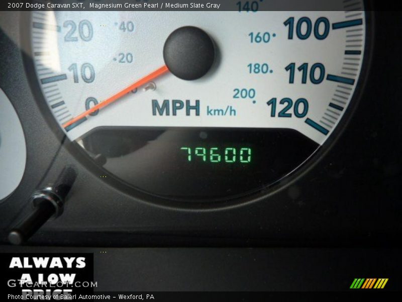 Magnesium Green Pearl / Medium Slate Gray 2007 Dodge Caravan SXT