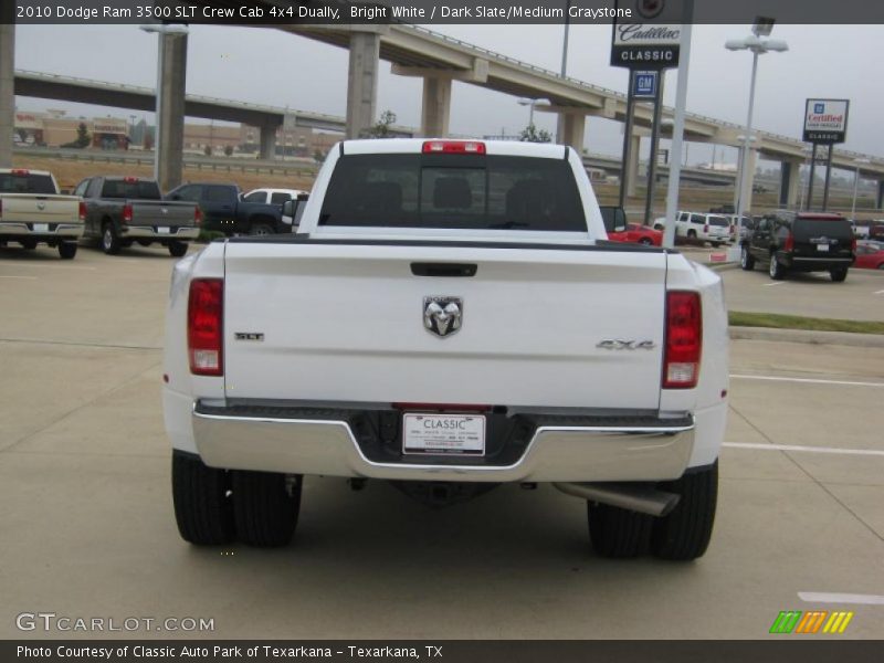 Bright White / Dark Slate/Medium Graystone 2010 Dodge Ram 3500 SLT Crew Cab 4x4 Dually