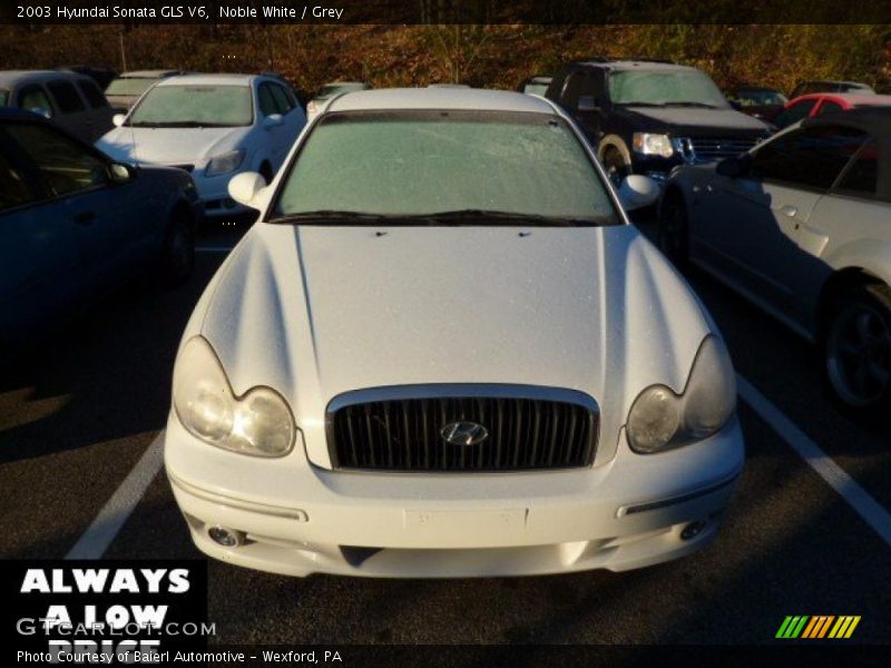 Noble White / Grey 2003 Hyundai Sonata GLS V6