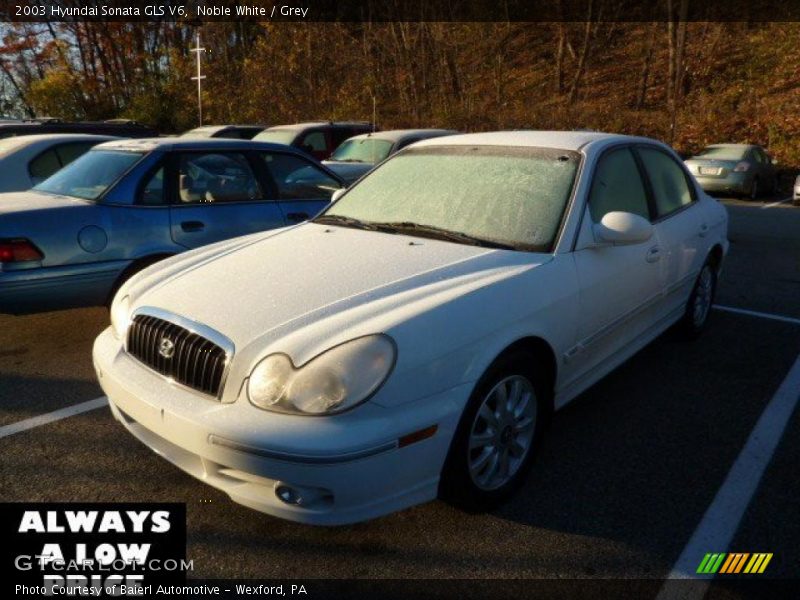 Noble White / Grey 2003 Hyundai Sonata GLS V6