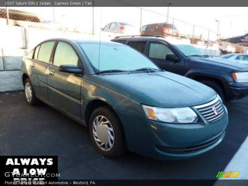 Cypress Green / Tan 2007 Saturn ION 2 Sedan