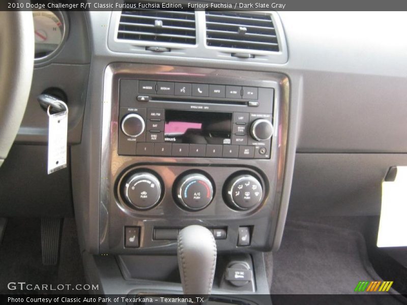 Controls of 2010 Challenger R/T Classic Furious Fuchsia Edition