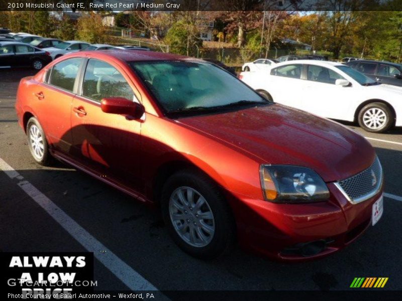 Rave Red Pearl / Medium Gray 2010 Mitsubishi Galant FE