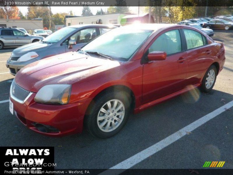 Rave Red Pearl / Medium Gray 2010 Mitsubishi Galant FE