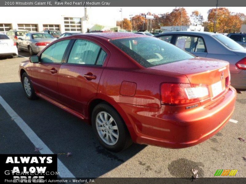 Rave Red Pearl / Medium Gray 2010 Mitsubishi Galant FE