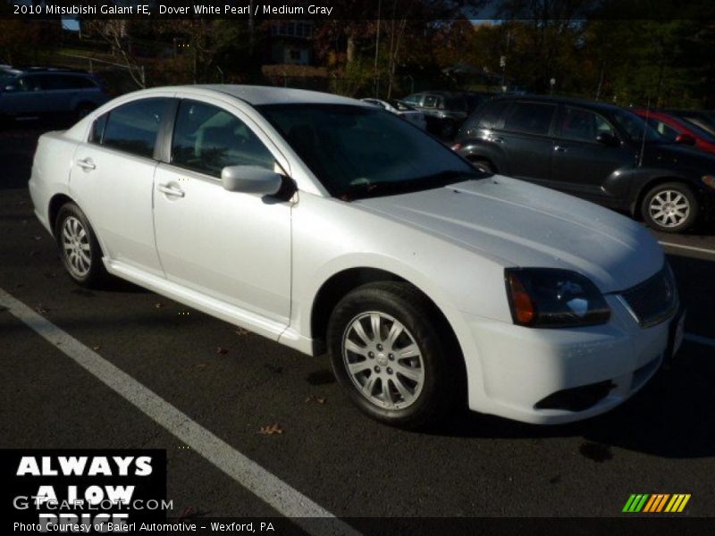 Dover White Pearl / Medium Gray 2010 Mitsubishi Galant FE