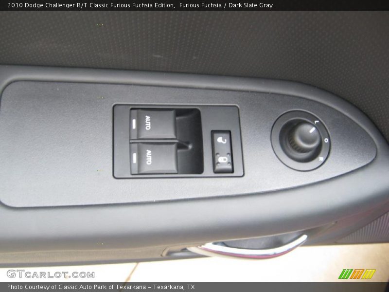 Controls of 2010 Challenger R/T Classic Furious Fuchsia Edition