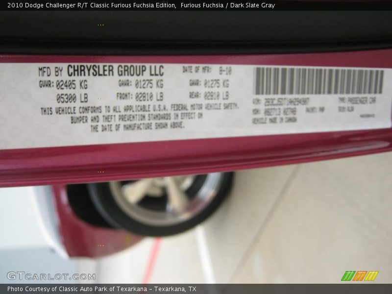 PHP - 2010 Dodge Challenger R/T Classic Furious Fuchsia Edition