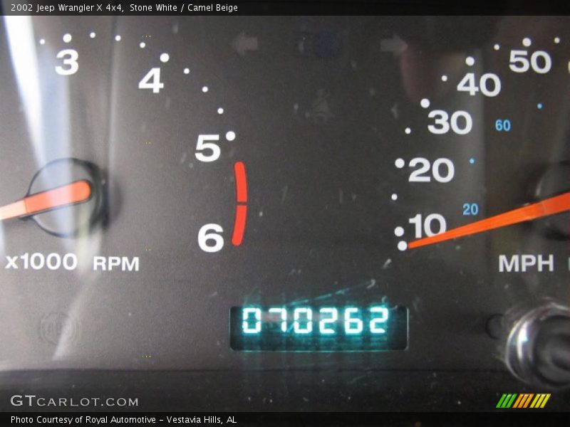 Stone White / Camel Beige 2002 Jeep Wrangler X 4x4