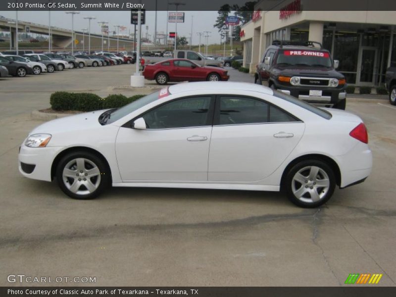 Summit White / Ebony 2010 Pontiac G6 Sedan