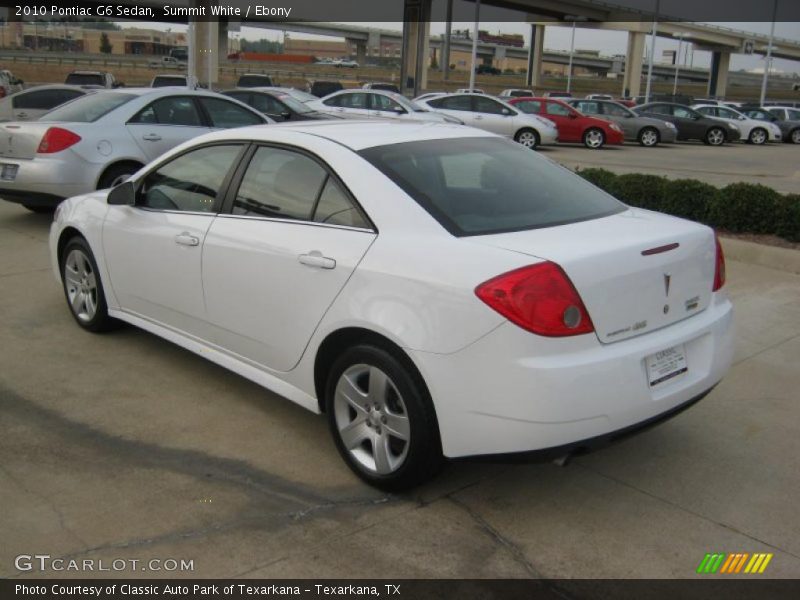 Summit White / Ebony 2010 Pontiac G6 Sedan