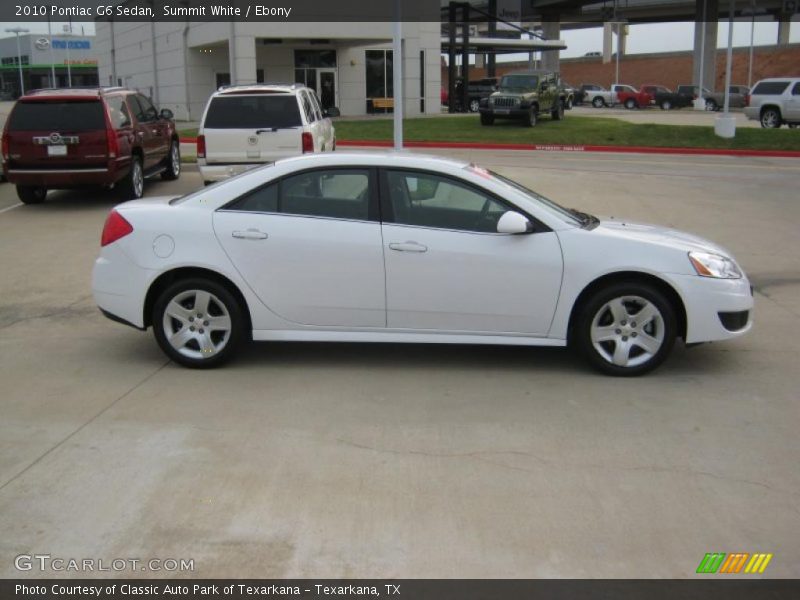 Summit White / Ebony 2010 Pontiac G6 Sedan