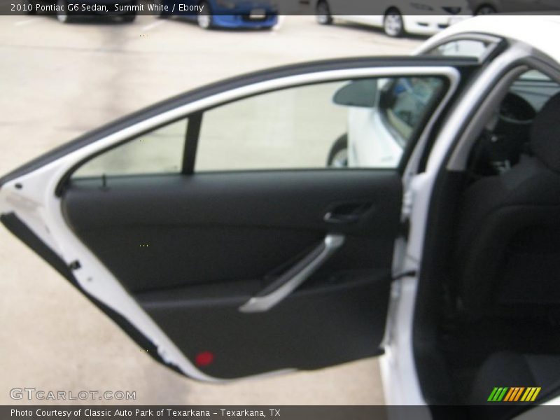Summit White / Ebony 2010 Pontiac G6 Sedan