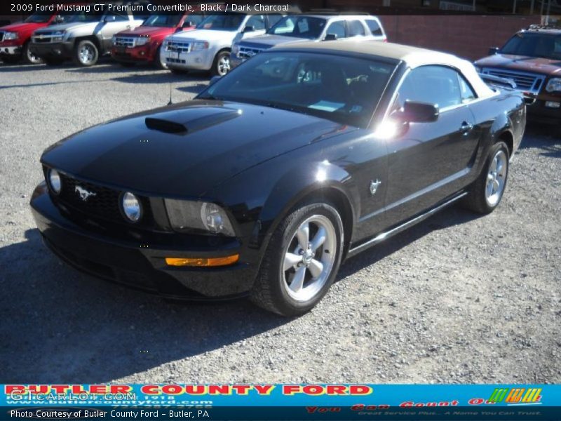 Black / Dark Charcoal 2009 Ford Mustang GT Premium Convertible