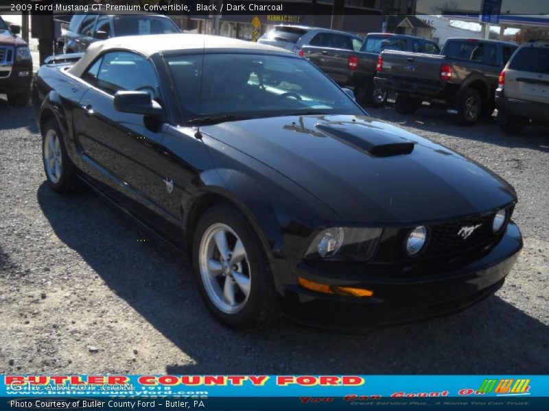 Black / Dark Charcoal 2009 Ford Mustang GT Premium Convertible