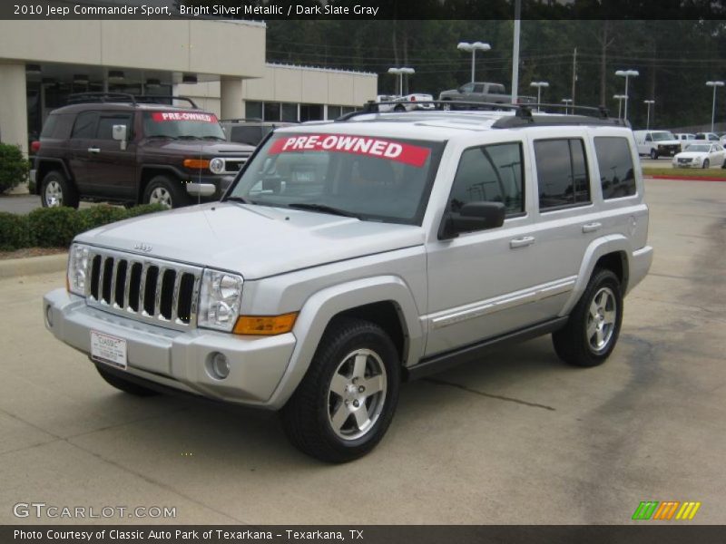 Bright Silver Metallic / Dark Slate Gray 2010 Jeep Commander Sport