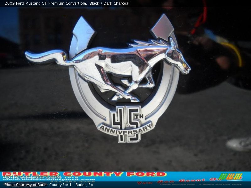 Black / Dark Charcoal 2009 Ford Mustang GT Premium Convertible