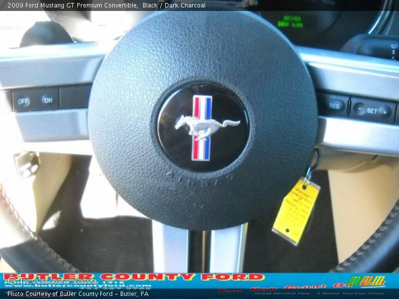 Black / Dark Charcoal 2009 Ford Mustang GT Premium Convertible