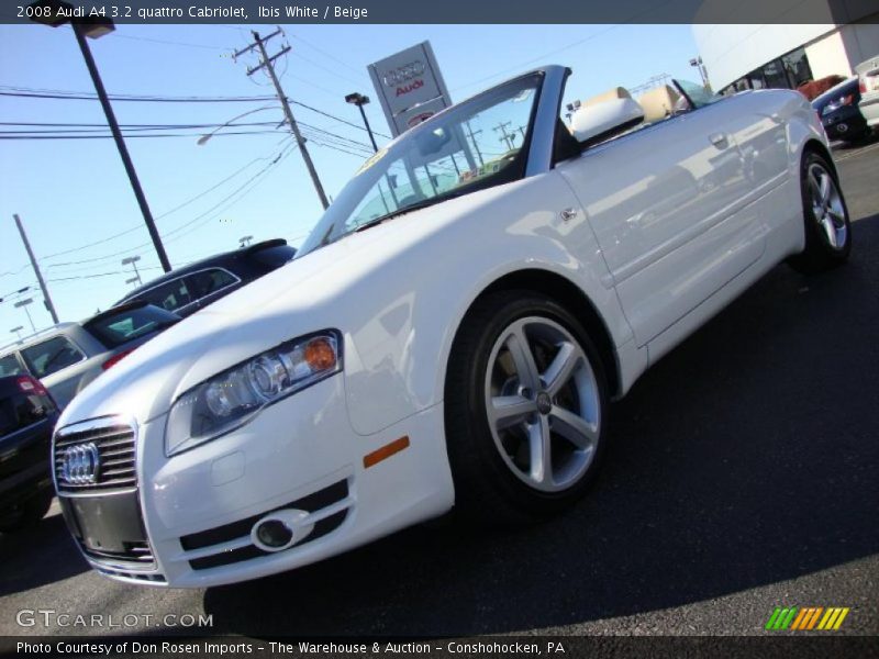Ibis White / Beige 2008 Audi A4 3.2 quattro Cabriolet