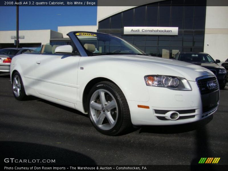 Ibis White / Beige 2008 Audi A4 3.2 quattro Cabriolet
