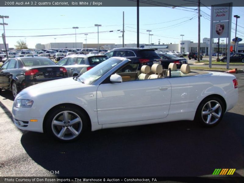 Ibis White / Beige 2008 Audi A4 3.2 quattro Cabriolet