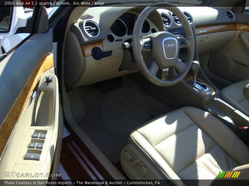 Beige Interior - 2008 A4 3.2 quattro Cabriolet 