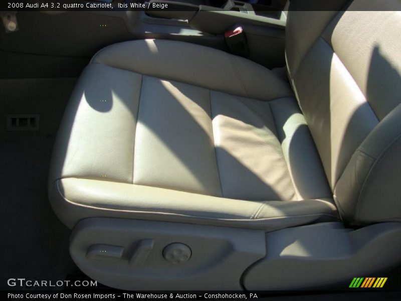 Ibis White / Beige 2008 Audi A4 3.2 quattro Cabriolet