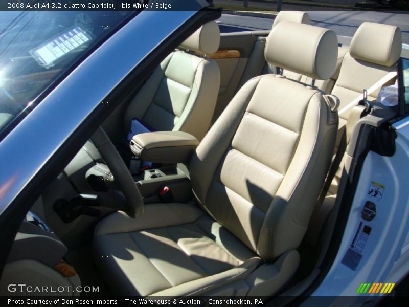  2008 A4 3.2 quattro Cabriolet Beige Interior