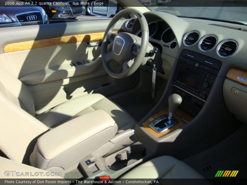  2008 A4 3.2 quattro Cabriolet Beige Interior