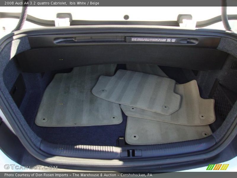  2008 A4 3.2 quattro Cabriolet Trunk