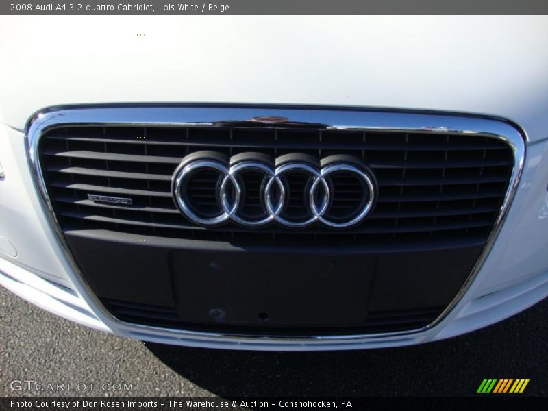 Ibis White / Beige 2008 Audi A4 3.2 quattro Cabriolet