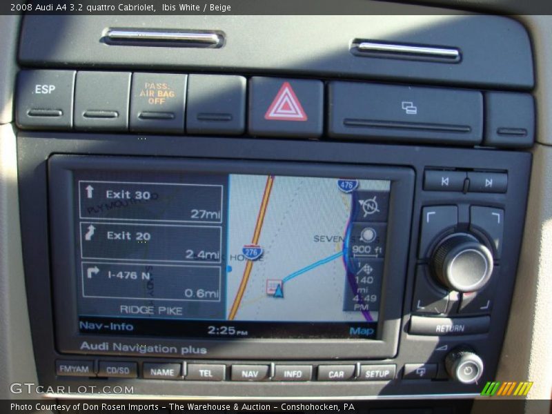 Navigation of 2008 A4 3.2 quattro Cabriolet