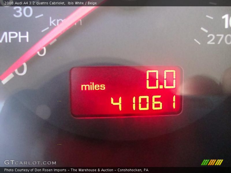 Ibis White / Beige 2008 Audi A4 3.2 quattro Cabriolet