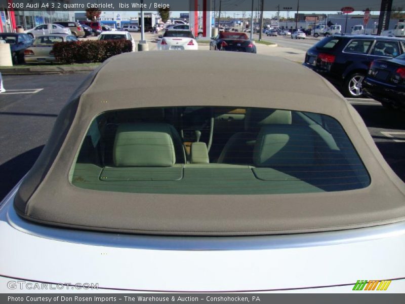 Ibis White / Beige 2008 Audi A4 3.2 quattro Cabriolet
