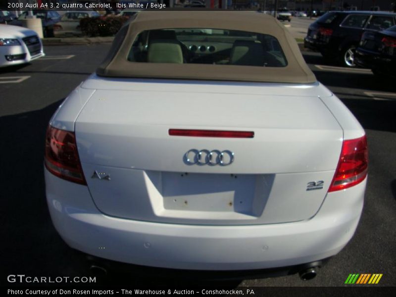 Ibis White / Beige 2008 Audi A4 3.2 quattro Cabriolet