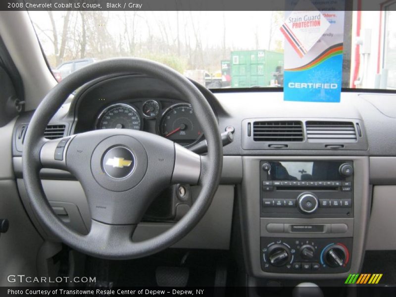 Black / Gray 2008 Chevrolet Cobalt LS Coupe