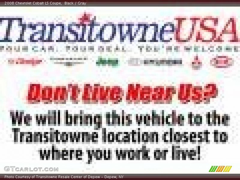 Black / Gray 2008 Chevrolet Cobalt LS Coupe