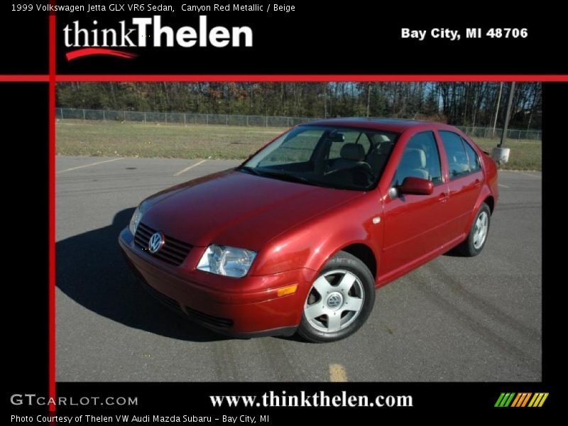 Canyon Red Metallic / Beige 1999 Volkswagen Jetta GLX VR6 Sedan